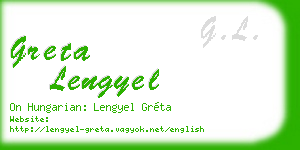greta lengyel business card