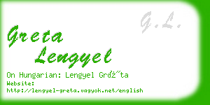 greta lengyel business card